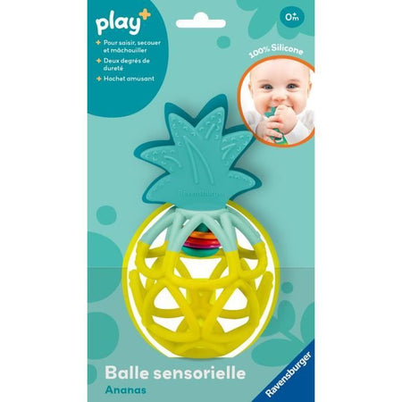 Ravensburger -PLAY + - Palla sensoriale all'ananas - 6 mesi - Versione francese - 34013