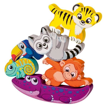 Ravensburger -PLAY + - Puzzle in legno sensoriale e magnetico Nella giungla - Da 1 anno - Versione francese - 34017