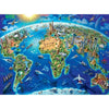 Puzzle 300 p XXL - Mappa dei monumenti del mondo