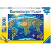 Puzzle 300 p XXL - Mappa dei monumenti del mondo