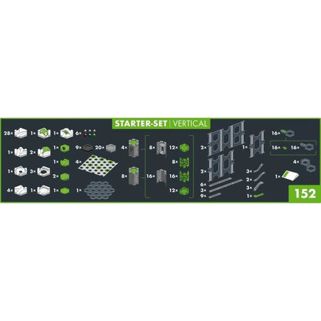GraviTrax PRO Starter Set verticale, 152 pezzi-Percorso per biglie, Percorso per biglie da costruire, 8 anni, 22426, Ravensburger