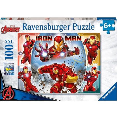 Ravensburger-MARVEL HEROS-puzzle XXL da 100 pezzi - Il potente Iron Man / Marvel Avengers-4005556133772-dai 6 anni in su