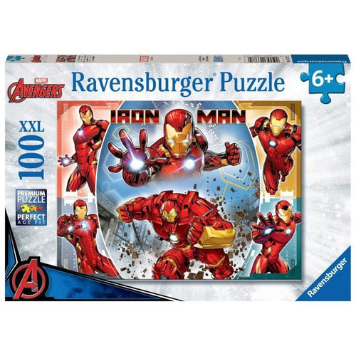 Ravensburger-MARVEL HEROS-puzzle XXL da 100 pezzi - Il potente Iron Man / Marvel Avengers-4005556133772-dai 6 anni in su