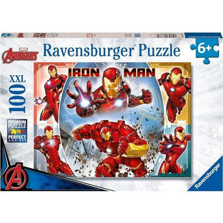 Ravensburger-MARVEL HEROS-puzzle XXL da 100 pezzi - Il potente Iron Man / Marvel Avengers-4005556133772-dai 6 anni in su