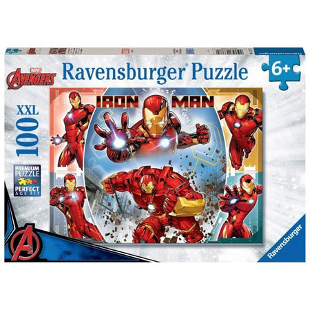 Ravensburger-MARVEL HEROS-puzzle XXL da 100 pezzi - Il potente Iron Man / Marvel Avengers-4005556133772-dai 6 anni in su