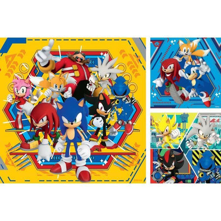 Ravensburger-Puzzle 3x49 pezzi - Le avventure di Sonic-4005555011330-Dai 5 anni in su