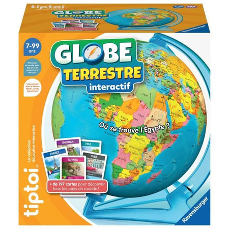 Ravensburger-tiptoi Mappamondo terrestre interattivo-4005556001910-dai 7 anni in su