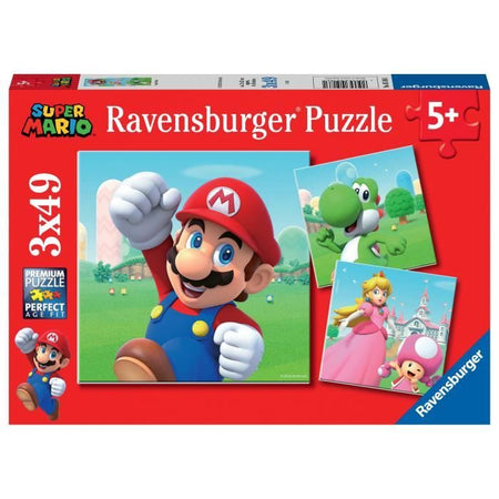 Ravensburger-SUPER MARIO-Puzzle 3x49 pezzi - Super Mario-4005556051861-Dai 5 anni in su