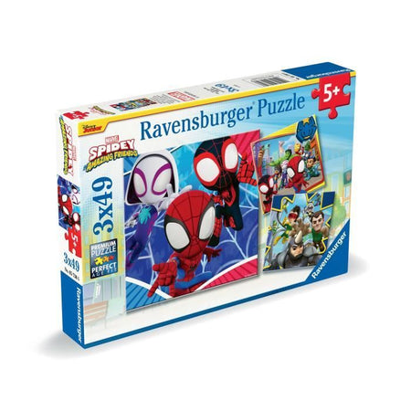 Ravensburger-SPIDERMAN-Puzzle 3x49 pezzi - Spidey, il web shooter-4005556057306-Dai 5 anni in su