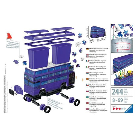 RAVENSBURGER - Harry Potter 3D Puzzle Magicobus 216 pezzi