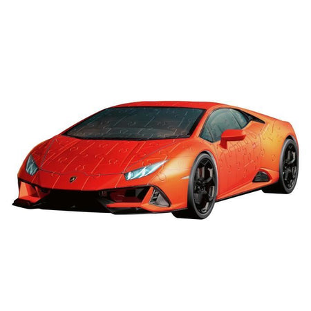 Puzzle 3D Lamborghini Huracán EVO Edition arancione (con griglia) - Forme speciali - 00011571