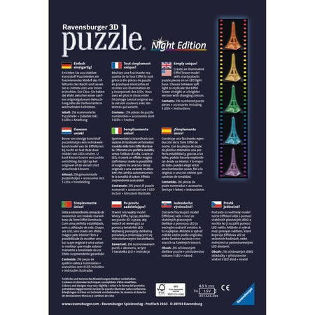 Puzzle 3D Torre Eiffel Notte