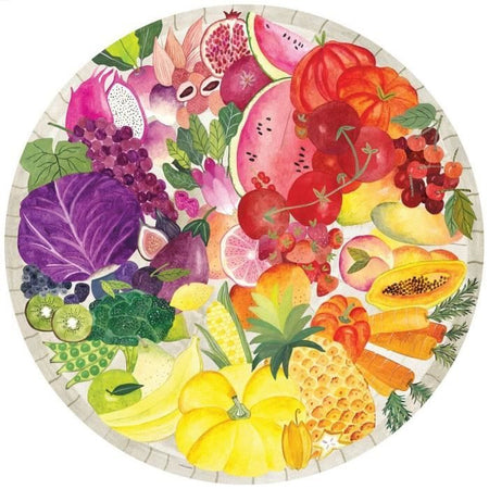 Ravensburger - Puzzle Rotondo 500 Pezzi - Frutta e Verdura (Cerchio dei Colori)