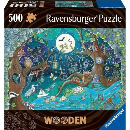 Puzzle in legno 500 pezzi Foresta fantastica