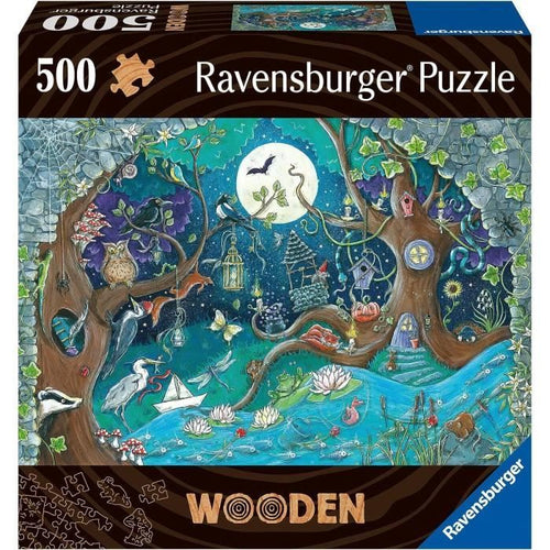 Puzzle in legno 500 pezzi Foresta fantastica