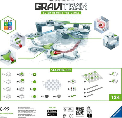 Gravitrax Starter Set 122 pezzi - Circuito di biglie - 8 anni - 22410