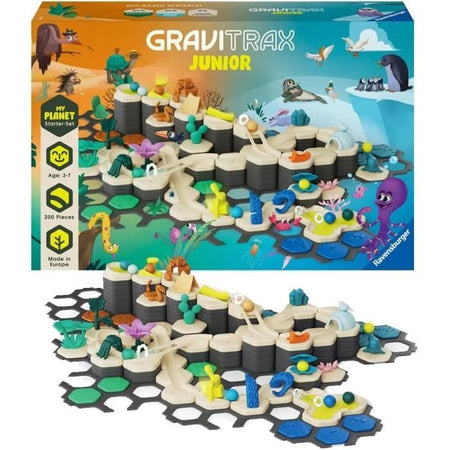 Gravitrax Junior - Starter Set XXL My Planet 184 pezzi - Circuito di biglie - Gioco di costruzione creativo - Dai 3 anni - Ravensburger
