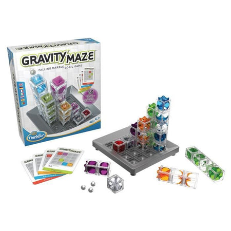 Gravity Maze gioco di logica, puzzle, costruzione di palline a circuito, 60 sfide, 8 anni-Ravensburger, 76433, ThinkFun
