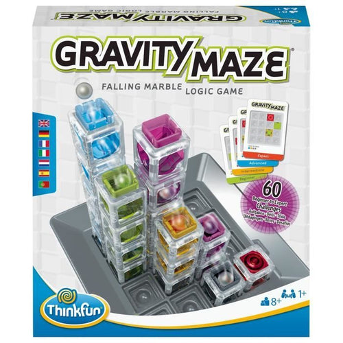 Gravity Maze gioco di logica, puzzle, costruzione di palline a circuito, 60 sfide, 8 anni-Ravensburger, 76433, ThinkFun