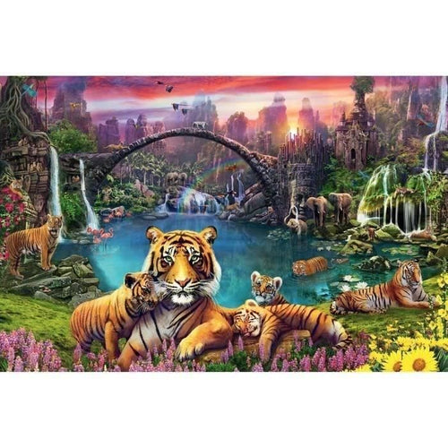 Puzzle 3000 p - Tigri nella laguna