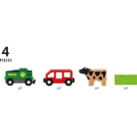 Brio Trenino agricolo a batteria - circuito in legno