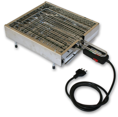 Bistecchiera Griglia Elettrica Satinata in Acciaio Inox 1900 Watt Made in Italy La Stella - ST 1900