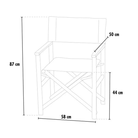 Sedia regista XXL in alluminio pieghevole da campeggio mare