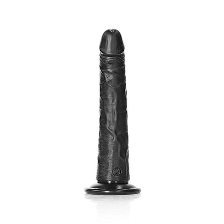 REALROCK DILDO REALISTICO NERO ANALE SLIM 8” CON VENTOSA