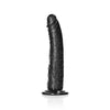 REALROCK DILDO REALISTICO NERO ANALE SLIM 8” CON VENTOSA
