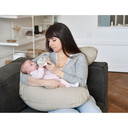 Cuscino Allattamento Flopsy Grande Castello Rosso Fiore Di Cotone - Lino