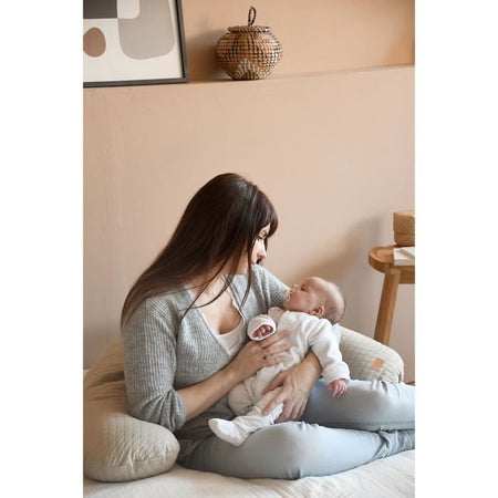 Cuscino Allattamento Flopsy Grande Castello Rosso Fiore Di Cotone - Lino