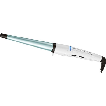 Ferro arricciacapelli conico REMINGTON CI53W Shine Therapy - 210C - Riscaldamento rapido - 8 temperature - Bianco