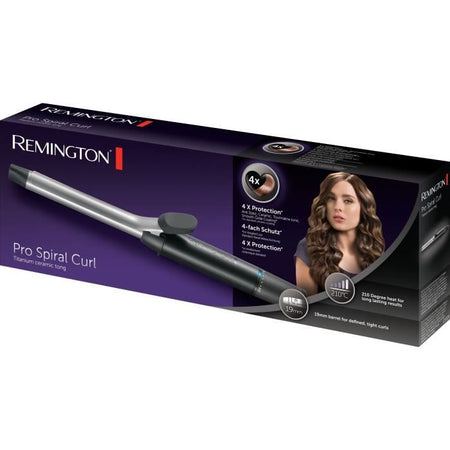 REMINGTON CI5519 PRO SPIRAL CURL Pinza per capelli - 210C - 8 temperature - Tubo da 19 mm - Nero