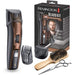 Remington MB4046 Set da barba, Kit regolabarba, Lame in titanio autoaffilanti, Zoccoli regolabili, Batteria al litio
