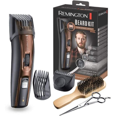 Remington MB4046 Set da barba, Kit regolabarba, Lame in titanio autoaffilanti, Zoccoli regolabili, Batteria al litio