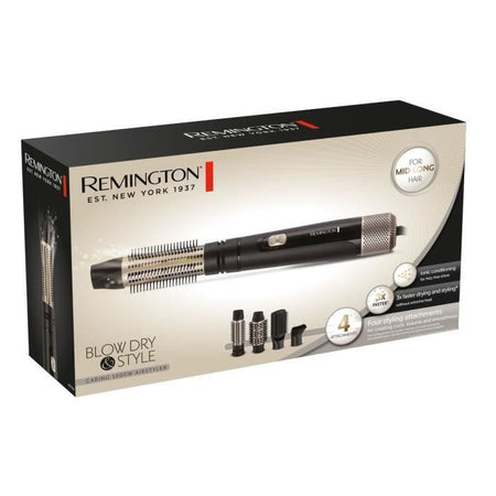Spazzola per soffiaggio REMINGTON AS7500 Blow D&S  2 temperature  4 accessori: spazzola da 50 mm, spazzola da 38 mm, spazzola piatta e concentratore