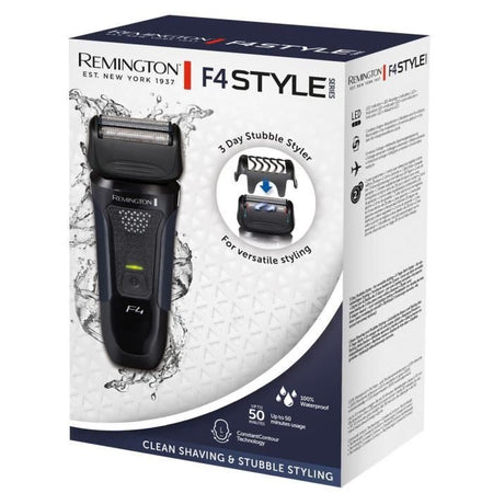Rasoio elettrico Remington Style Series F4002 per rasatura a secco e bagnata, impermeabile, protezione per la testa, ComfortTrim, Alimentazione di rete/senza filo 50 minuti