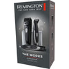 Kit barba - REMINGTON - The Works - Rifinitore autoaffilante - Pettine regolabile - Durata batteria 45 min - USB