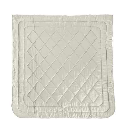 Trapunta matrimoniale Invernale bifaccia-double face in raso di puro cotone Made in Italy Biege/Tortora