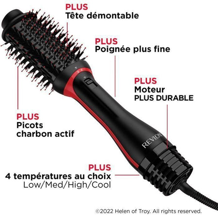 Un passaggio Volumizer Plus Revlon RVDR5298 Spazzola - Testa rimovibile