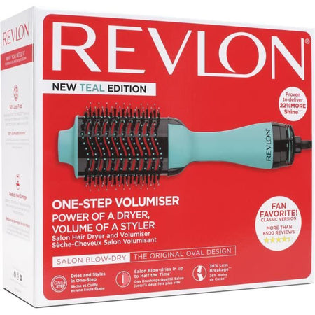 REVLON Teal Blue Pennello per asciugatura e styling - Tecnologia ionica - 2 velocità - Blu