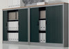 Armadio basso per archiviazione a serranda per ufficio cm. 120x47x69h