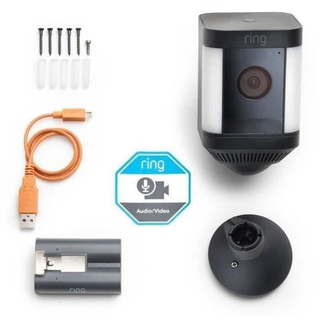 Telecamera di sorveglianza RING Spotlight Plus Plug-in - Nero - UE