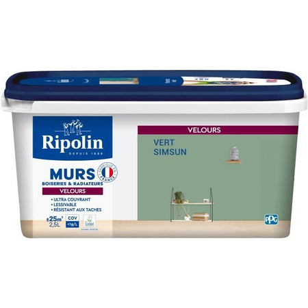 Decorazione per pareti e radiatori in velluto verde Simsun - RIPOLIN - 2,5 L