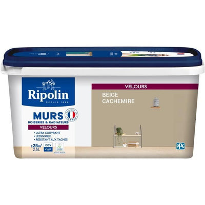 Pittura decorativa per pareti, legno e radiatori - RIPOLIN - 468811 - Beige cashmere - Velluto - 2,5 L