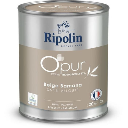 Pareti O'pur radiatori in legno beige bamana vellutato satinato - RIPOLIN - 2 L