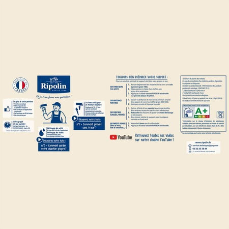 Vernice satinata per interni, colore per interni, cucina, soggiorno, camera da letto, su pareti, radiatori in legno, 2,5 l, nero coperto, Ripolin