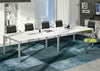 Tavolo riunioni con gambe metalliche per ufficio cm. 320x120x72,5h