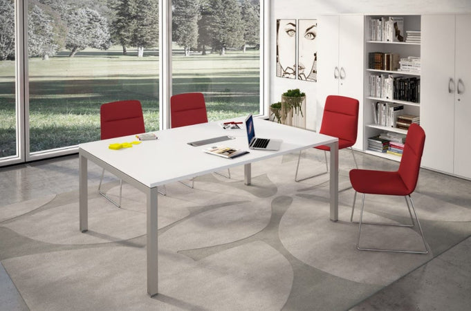 Tavolo riunioni con gambe metalliche per ufficio cm. 320x120x72,5h