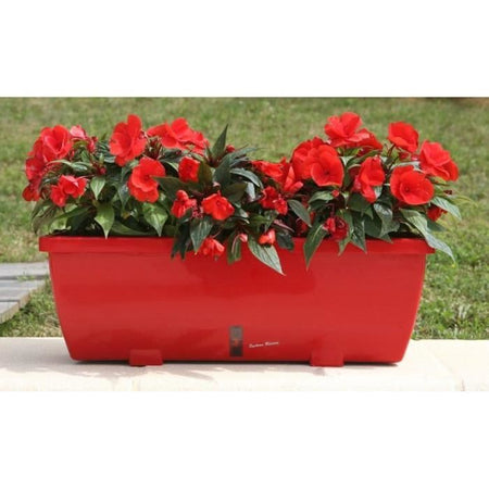 Fioriera RIVIERA EVA - Set di 2 fioriere - Plastica - 57 cm - Rosso